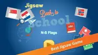 Jigsaw Puzzle National Flags NS - Educational Game Screen Shot 7