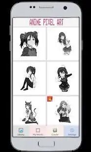 Anime Kawai Color by Number - Pixel Art Screen Shot 3