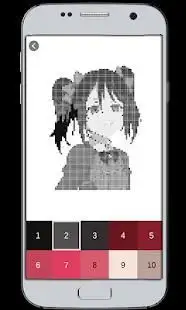 Anime Kawai Color by Number - Pixel Art Screen Shot 1