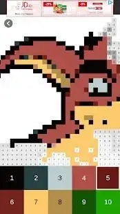 Bandicoot Color by Number Pixel art sandbox Draw Screen Shot 0