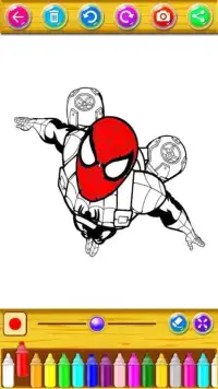 Learn to color Spider hero man Screen Shot 4