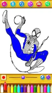 Learn to color Spider hero man Screen Shot 1