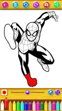 Learn to color Spider hero man Screen Shot 6