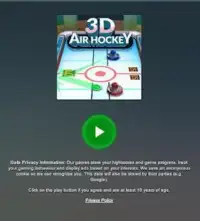 3D Air Hocket HTML 5 Game Screen Shot 1