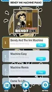 Bendy Ink Machine Easy PIano Game Screen Shot 4