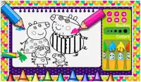 Coloring For Peppa Pig -Peppa Pig Coloring Book Screen Shot 1