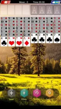 FreeCell Solitaire Screen Shot 2