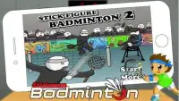 Stick figure badminton: Stickman 2 players y8 Screen Shot 4