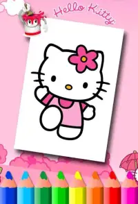 H Kitty Coloring Pages Screen Shot 4