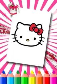 H Kitty Coloring Pages Screen Shot 3