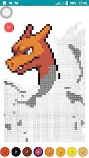 Color by Number Pokemon Pixel Art Screen Shot 6