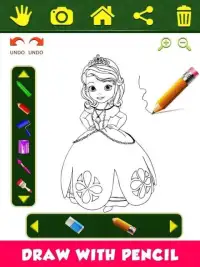 Kids Princess Coloring Book Screen Shot 2