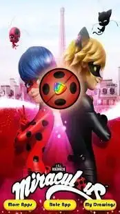 Coloring miraculous ladybug and cat noir hero Screen Shot 7