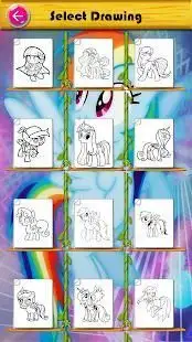 Coloring my little pony mlp rainbow Screen Shot 3
