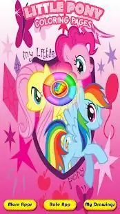 Coloring my little pony mlp rainbow Screen Shot 7
