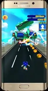 free Subway Super Sonic Run 3D Speed game Screen Shot 4