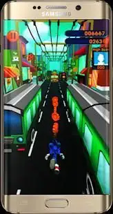 free Subway Super Sonic Run 3D Speed game Screen Shot 2