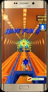 free Subway Super Sonic Run 3D Speed game Screen Shot 0