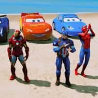 Super Hero Cars Lightning Mcqueen Car Racing Games