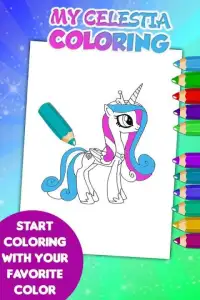 Princess Celestia Coloring Game Screen Shot 1