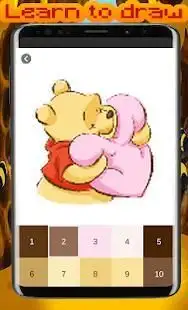 Winnie Pooh - Color by Number Screen Shot 4