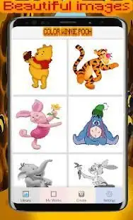 Winnie Pooh - Color by Number Screen Shot 3