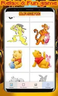 Winnie Pooh - Color by Number Screen Shot 1