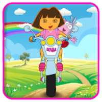 Little Dora Moto Climb Racing - dora game for kids