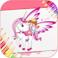 Coloring Pages for Kids - Unicorn Colors