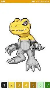 Color by Number Digimon Pixel Art Screen Shot 4