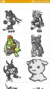 Color by Number Digimon Pixel Art Screen Shot 2