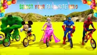 Superheroes Bmx Bicycle Stunts: Free Speed Racing Screen Shot 3