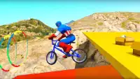 Superheroes Bmx Bicycle Stunts: Free Speed Racing Screen Shot 2