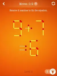 Smart Matches ~ Free Puzzle Game with Matchsticks Screen Shot 2