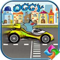 Oggy Happy car racing