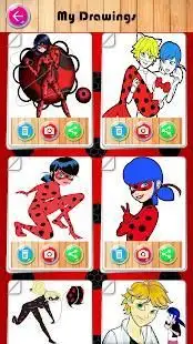 coloring ladybug et chat noir miraculou Screen Shot 0