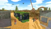 Heavy Duty Bus Game: Army Soldiers Transport 3D Screen Shot 1