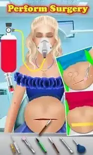 Virtual Mom Pregnant Surgery Newborn Baby Care 2D Screen Shot 1