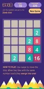 2048 Super Free Puzzle Game Screen Shot 3