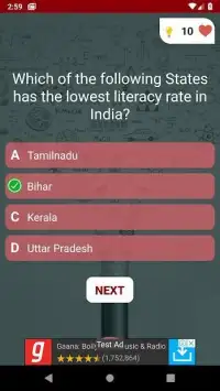 Population in India Quiz Screen Shot 2