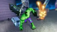 Green Monster Hero Fighter Crime City Battle Screen Shot 0