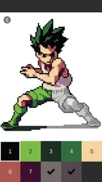 Anime Color By Number: Pixel Art Anime Screen Shot 1