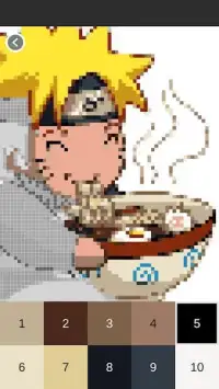 Anime Color By Number: Pixel Art Anime Screen Shot 4