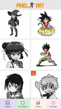 Anime Color By Number: Pixel Art Anime Screen Shot 2