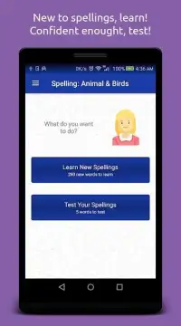 Spelling: Animal & Birds Screen Shot 5