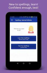 Spelling: Animal & Birds Screen Shot 2