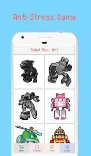 Robot Superhero Pixel Art - Coloring By Number Screen Shot 2
