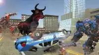 Angry Robot Bull Fighting : Transform Robot Games Screen Shot 2