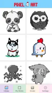 Animal Color By Number: Pixel Art Animal Screen Shot 2
