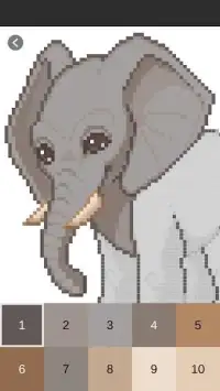 Animal Color By Number: Pixel Art Animal Screen Shot 1